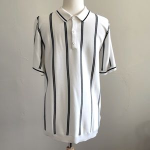 Topman Striped Knit Polo